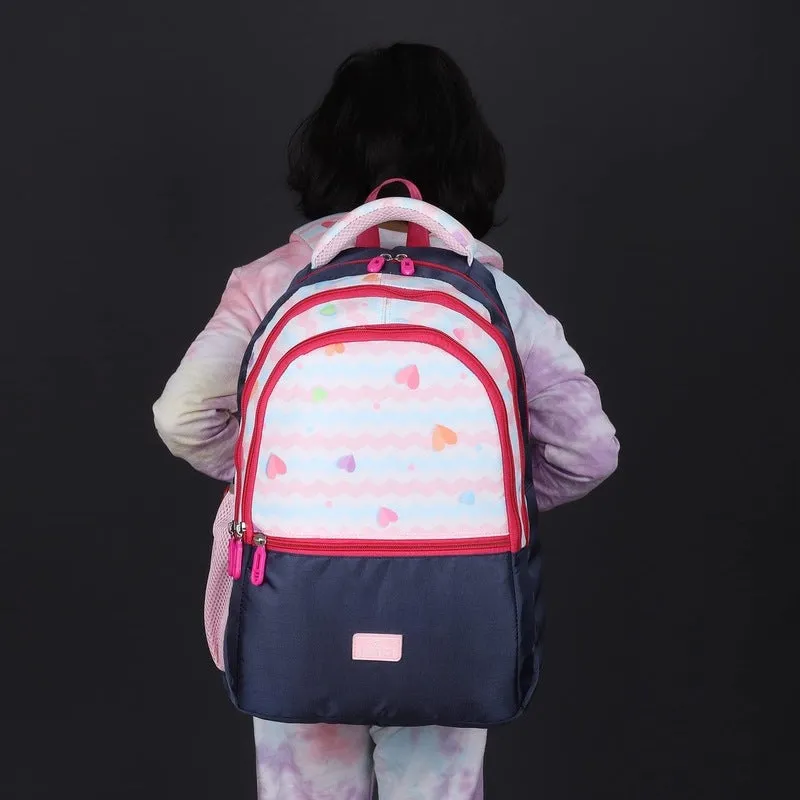 The Clownfish Edutrek Series School Backpack - Lightweight, Durable | Includes Pencil Pouch | 33.5L | Light Pink