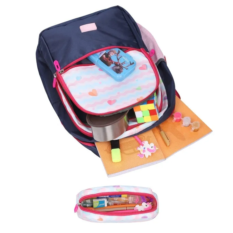 The Clownfish Edutrek Series School Backpack - Lightweight, Durable | Includes Pencil Pouch | 33.5L | Light Pink