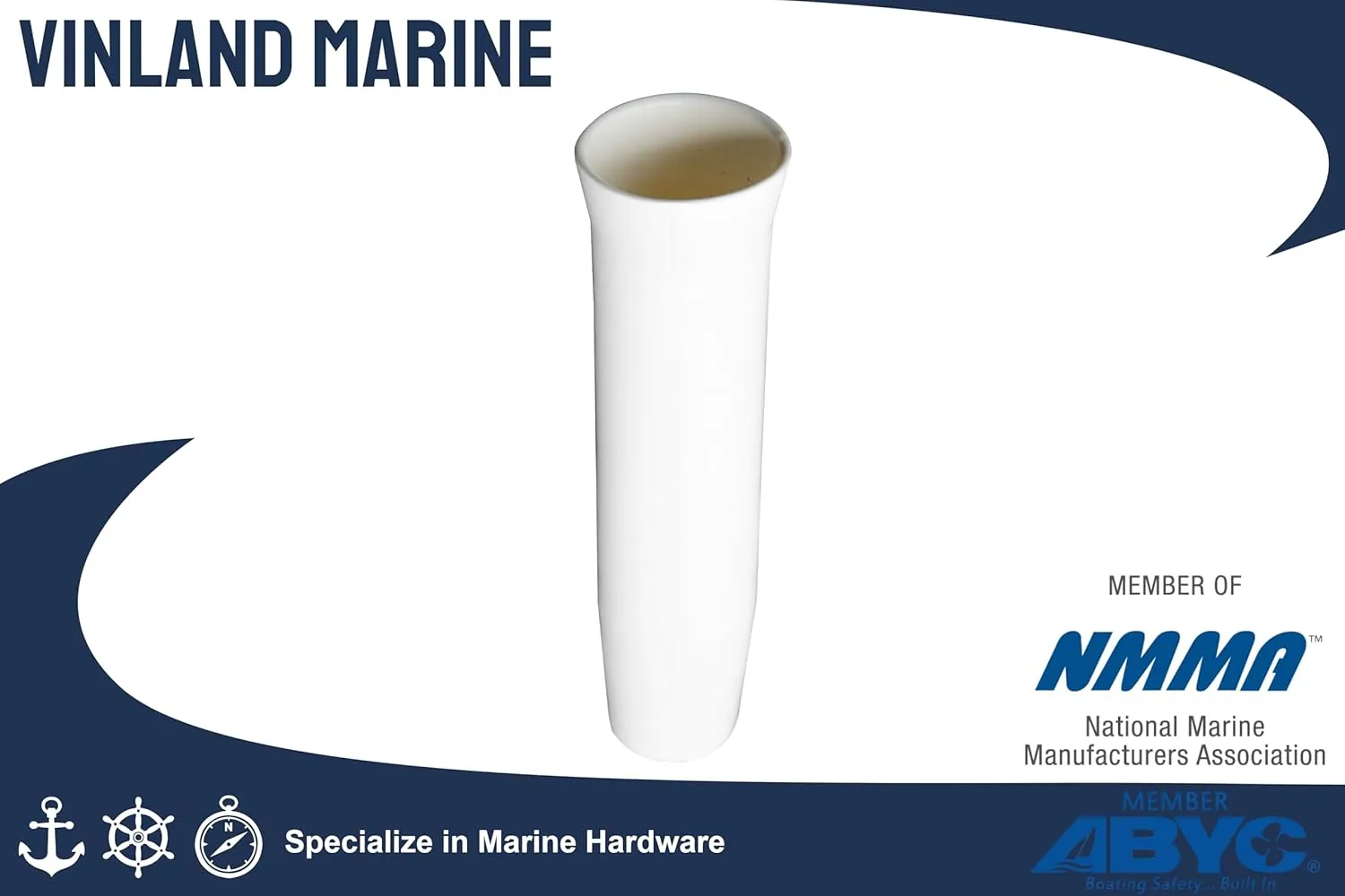 Vinland Marine Insert Sleeves for Flared Fishing Rod Holder , Insert Liner for Aluminum Rod Holder, T Top, Clamp on and Weld on