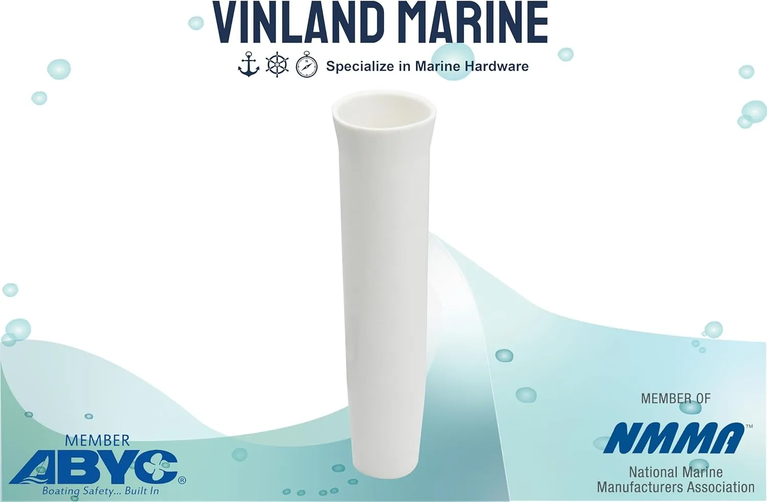 Vinland Marine Insert Sleeves for Flared Fishing Rod Holder , Insert Liner for Aluminum Rod Holder, T Top, Clamp on and Weld on
