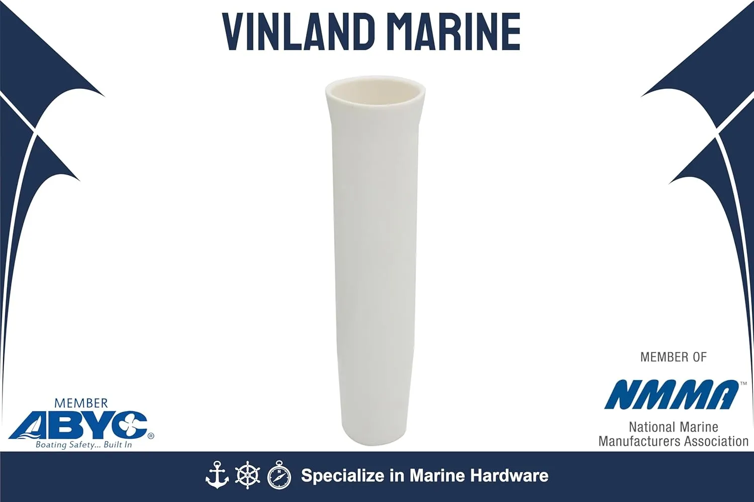 Vinland Marine Insert Sleeves for Flared Fishing Rod Holder , Insert Liner for Aluminum Rod Holder, T Top, Clamp on and Weld on