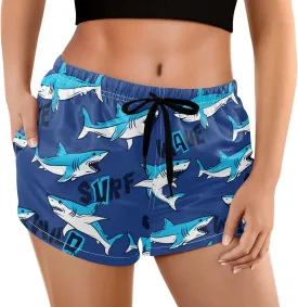 visesunny Women's Running Shorts with Pockets High Waisted Athletic Workout Gym Shorts for Women Youth Teens
