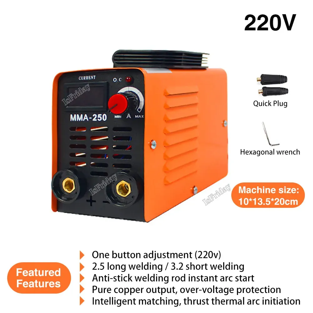 Welding Machine Inverter Arc Electric Welding Machine 20-250A Current Adjustable Welders With Tool Storage Box