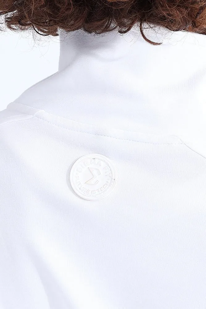 White Modal Zip Sweatshirt