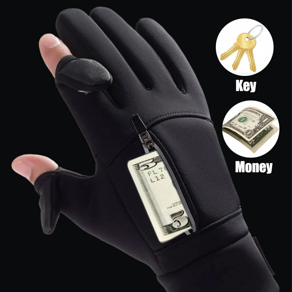 Winter Warm Touch Screen Compatible Gloves Outdoor Windproof Waterproof Cold-proof Gloves Unisex Driving Cycling Fishing Ski Gloves