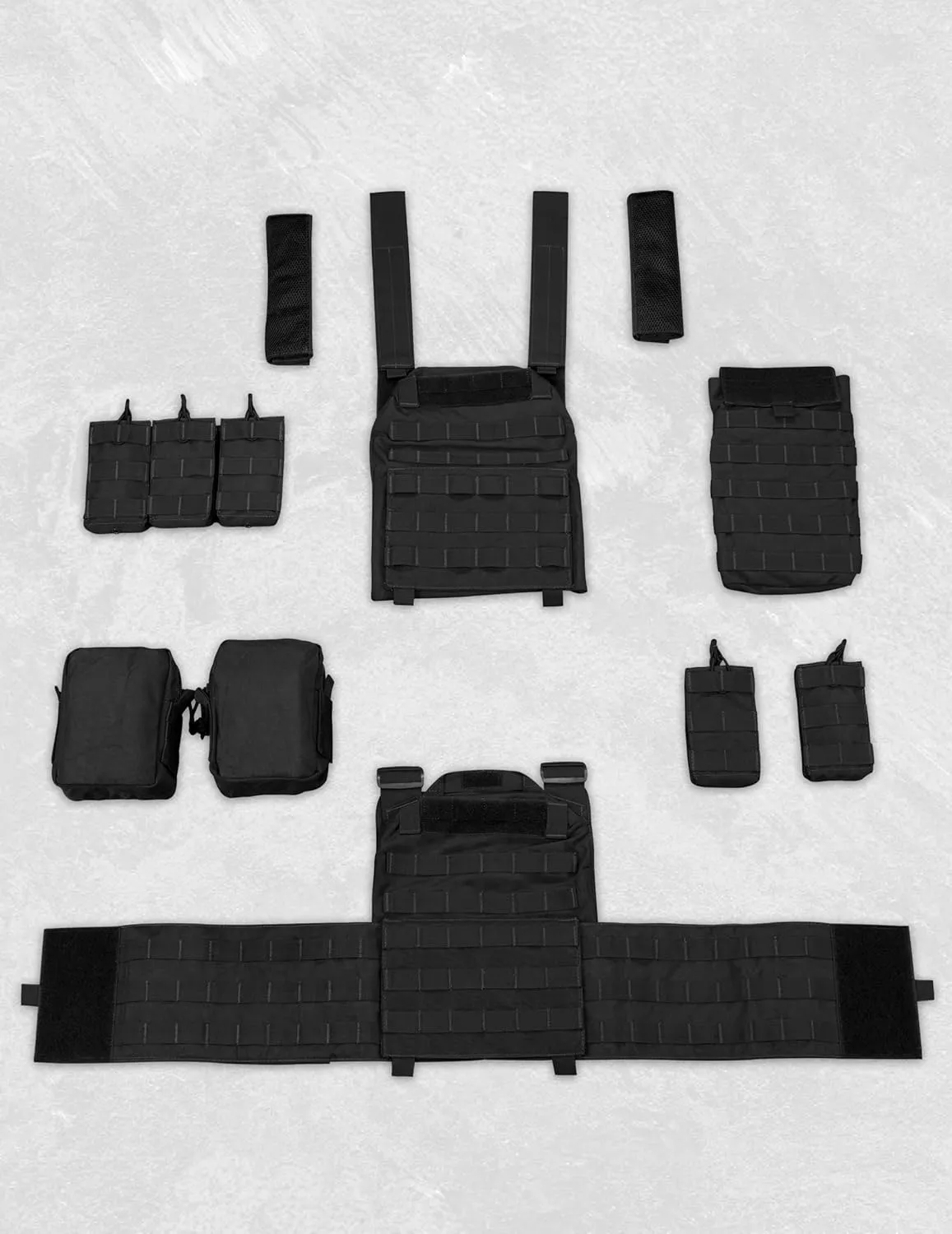 WOLFHUNT Tactical Vest for Men - Airsoft Vest with Molle System, Weighted Vest Premium & Modular Gear for Gaming Enthusiasts