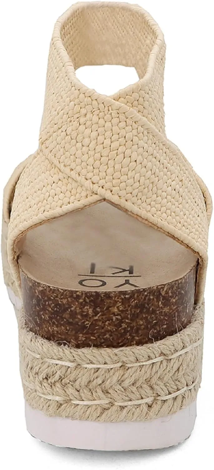 YOKI CHIARA-10 Womens Sandal Platform Espadrille Wedge, Strappy Sandals for Women, Platform Sandals Women, Summer Sandals