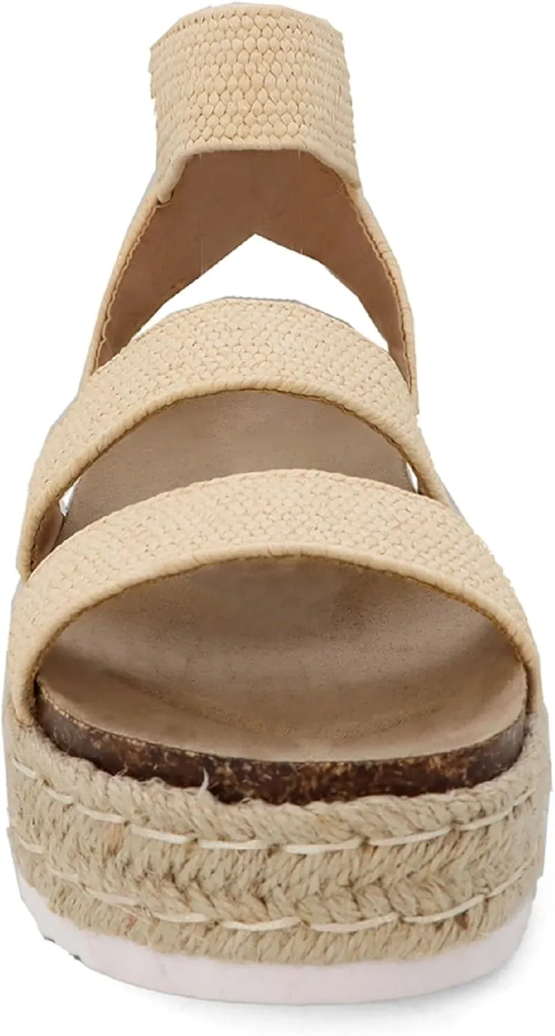 YOKI CHIARA-10 Womens Sandal Platform Espadrille Wedge, Strappy Sandals for Women, Platform Sandals Women, Summer Sandals
