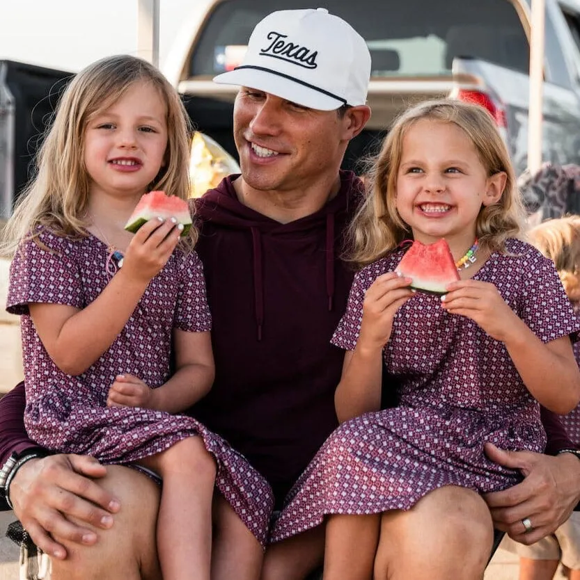 Youth Girls Dress - Texas Maroon & Grey